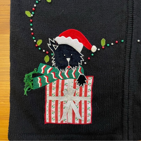 Vintage Y2K Designers Originals Studio Joy Christmas Dogs Zip-Up Vest - Small - Picture 6 of 10